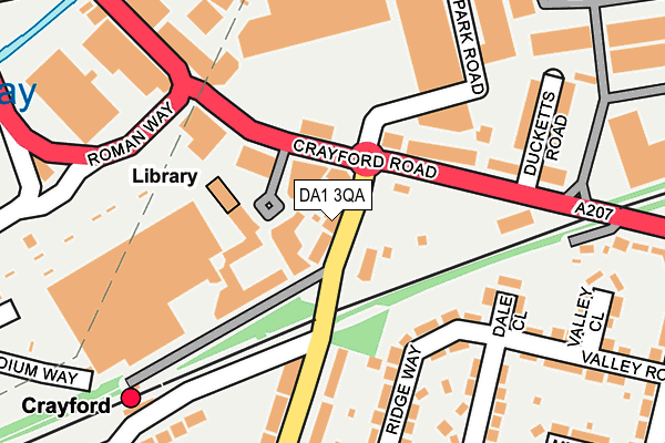 DA1 3QA map - OS OpenMap – Local (Ordnance Survey)