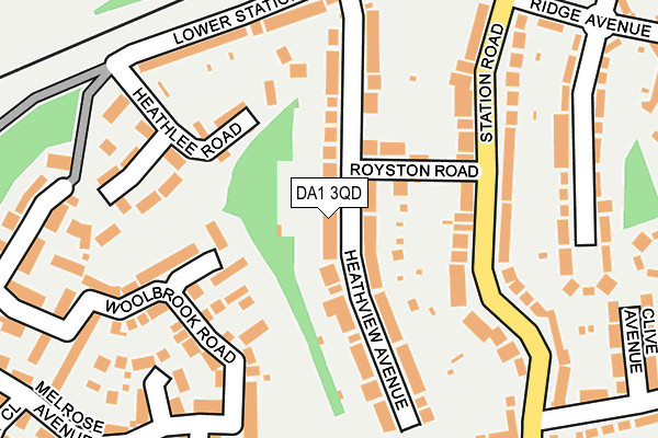 DA1 3QD map - OS OpenMap – Local (Ordnance Survey)