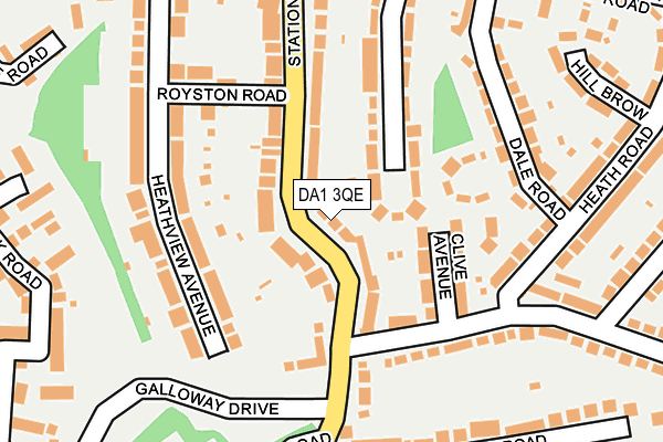 DA1 3QE map - OS OpenMap – Local (Ordnance Survey)