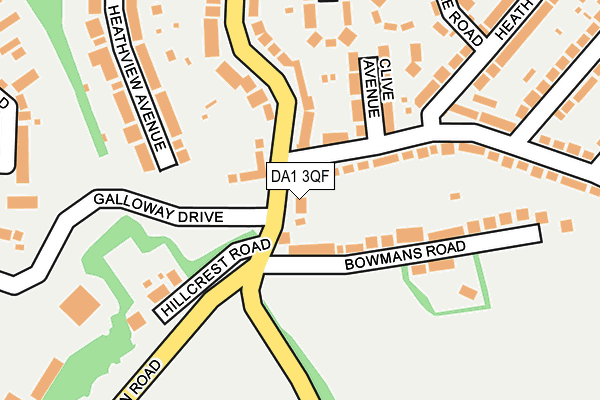 DA1 3QF map - OS OpenMap – Local (Ordnance Survey)