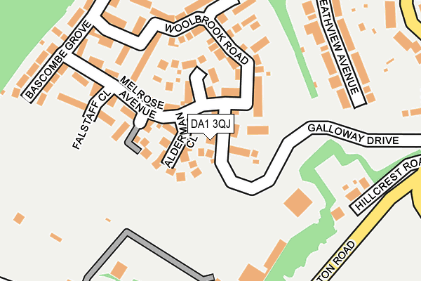 DA1 3QJ map - OS OpenMap – Local (Ordnance Survey)