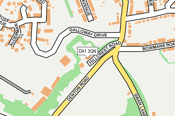 DA1 3QN map - OS OpenMap – Local (Ordnance Survey)