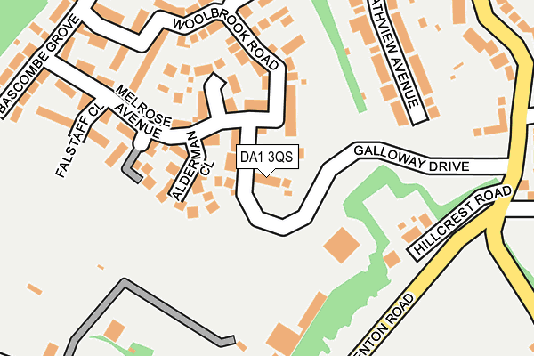 DA1 3QS map - OS OpenMap – Local (Ordnance Survey)