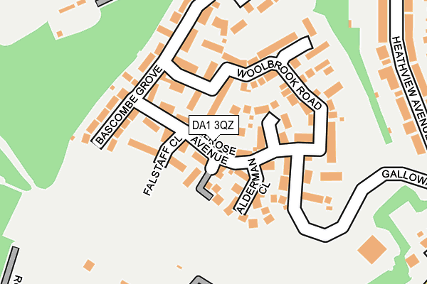 DA1 3QZ map - OS OpenMap – Local (Ordnance Survey)