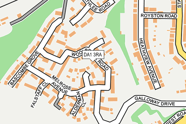 DA1 3RA map - OS OpenMap – Local (Ordnance Survey)
