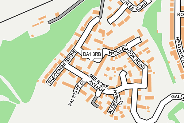 DA1 3RB map - OS OpenMap – Local (Ordnance Survey)