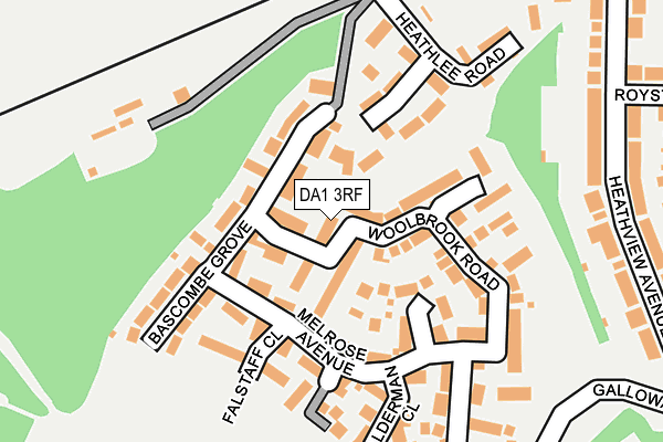 DA1 3RF map - OS OpenMap – Local (Ordnance Survey)