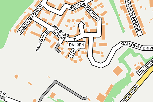 DA1 3RN map - OS OpenMap – Local (Ordnance Survey)