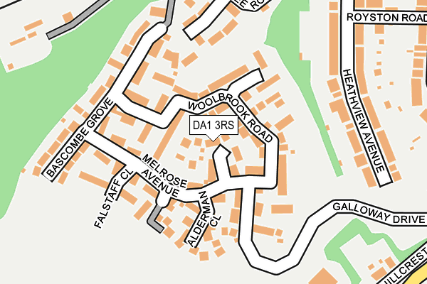 DA1 3RS map - OS OpenMap – Local (Ordnance Survey)