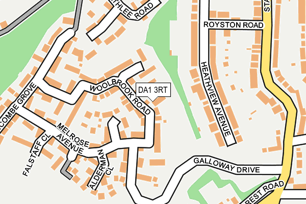 DA1 3RT map - OS OpenMap – Local (Ordnance Survey)