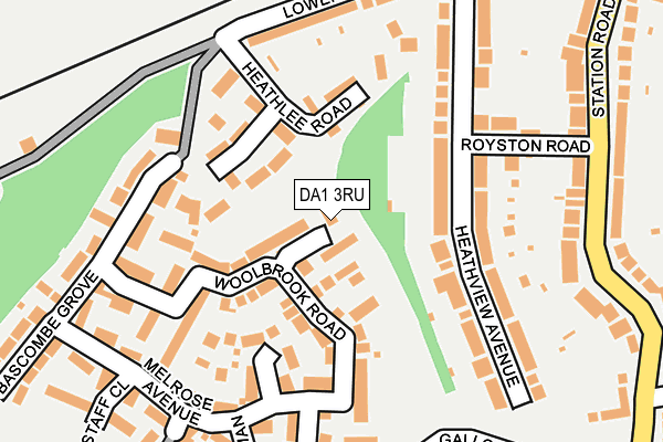 DA1 3RU map - OS OpenMap – Local (Ordnance Survey)