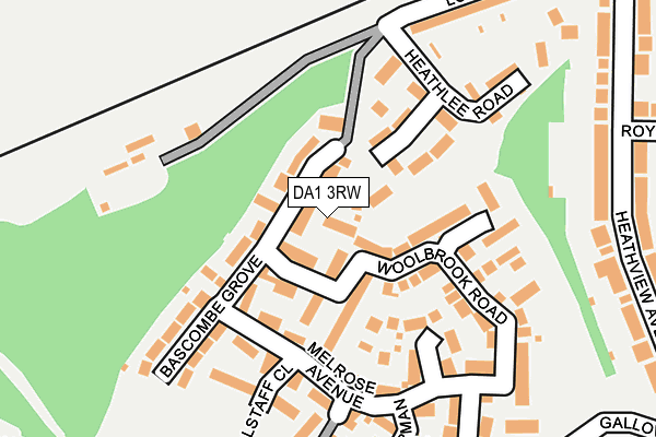 DA1 3RW map - OS OpenMap – Local (Ordnance Survey)