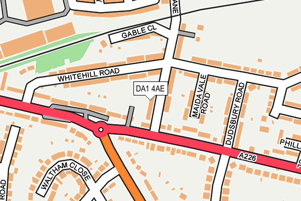 DA1 4AE map - OS OpenMap – Local (Ordnance Survey)