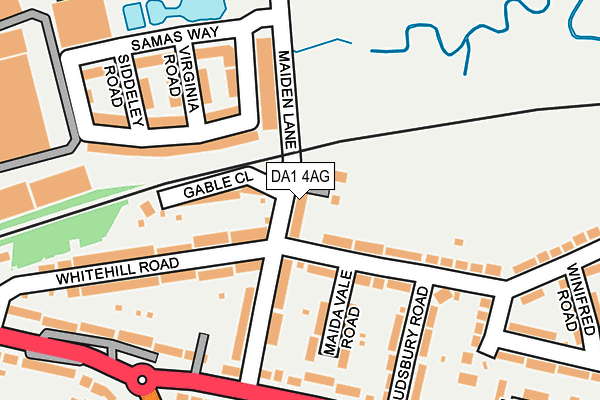 DA1 4AG map - OS OpenMap – Local (Ordnance Survey)