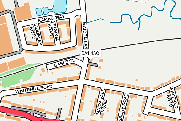DA1 4AQ map - OS OpenMap – Local (Ordnance Survey)