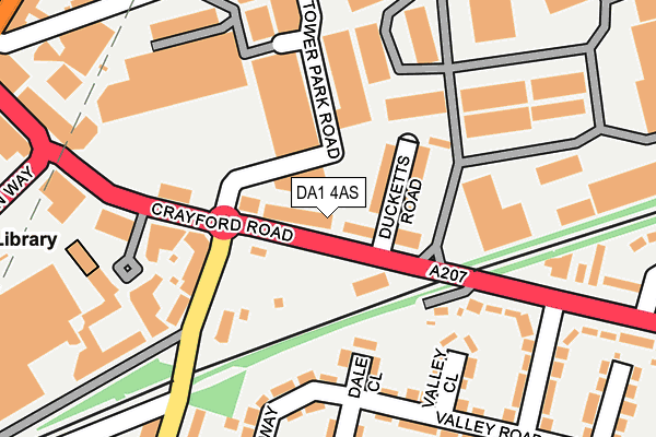 DA1 4AS map - OS OpenMap – Local (Ordnance Survey)