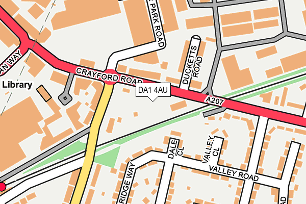 DA1 4AU map - OS OpenMap – Local (Ordnance Survey)
