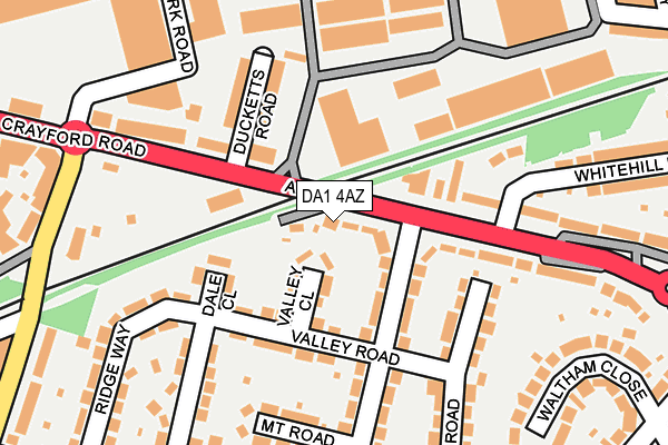 DA1 4AZ map - OS OpenMap – Local (Ordnance Survey)