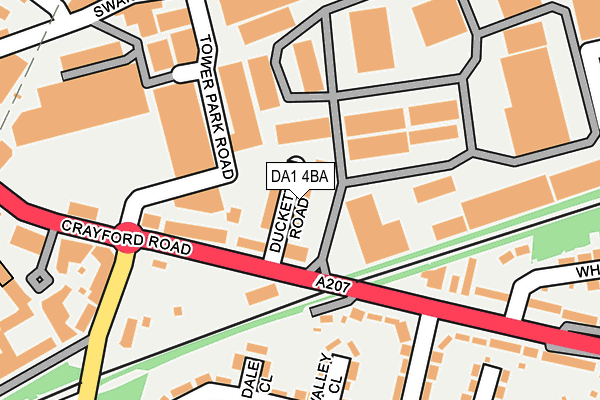 DA1 4BA map - OS OpenMap – Local (Ordnance Survey)