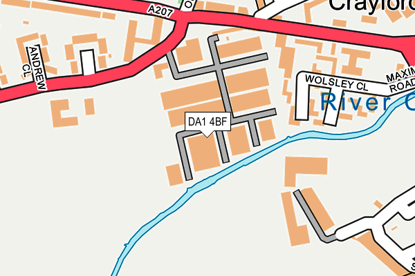 DA1 4BF map - OS OpenMap – Local (Ordnance Survey)