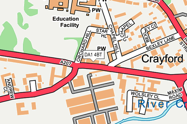 DA1 4BT map - OS OpenMap – Local (Ordnance Survey)