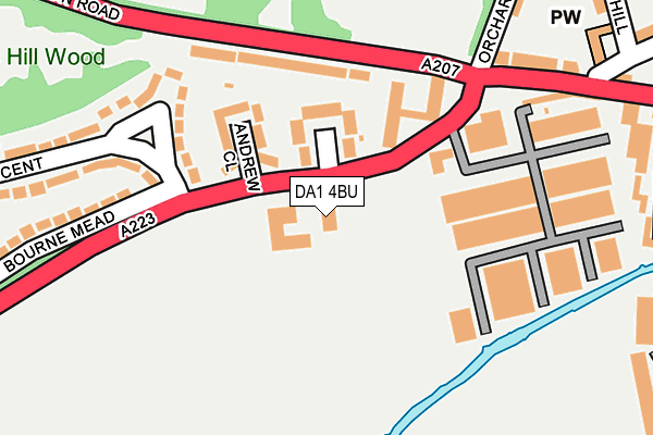 DA1 4BU map - OS OpenMap – Local (Ordnance Survey)