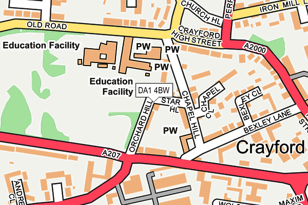 DA1 4BW map - OS OpenMap – Local (Ordnance Survey)