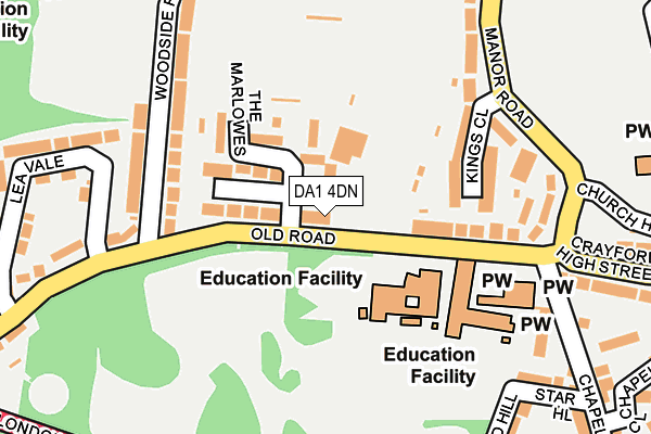 DA1 4DN map - OS OpenMap – Local (Ordnance Survey)