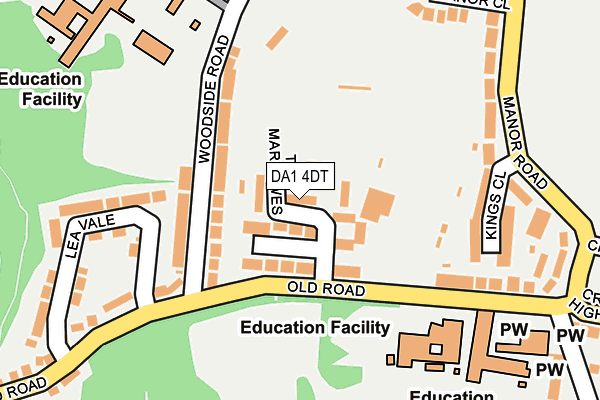 DA1 4DT map - OS OpenMap – Local (Ordnance Survey)