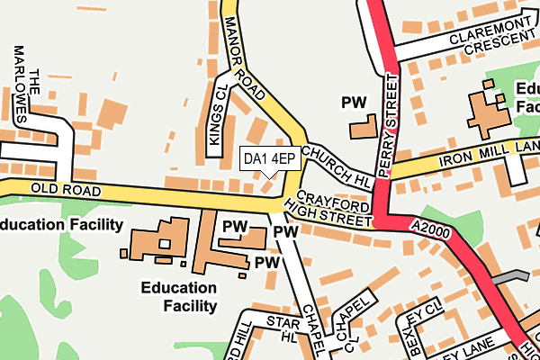DA1 4EP map - OS OpenMap – Local (Ordnance Survey)
