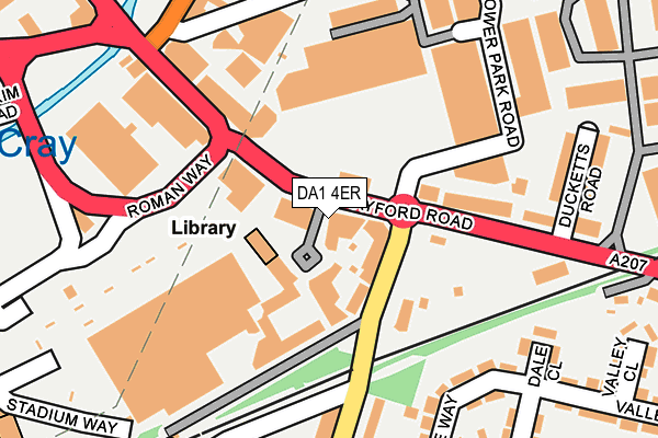 DA1 4ER map - OS OpenMap – Local (Ordnance Survey)