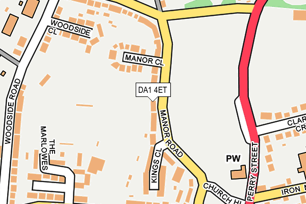 DA1 4ET map - OS OpenMap – Local (Ordnance Survey)