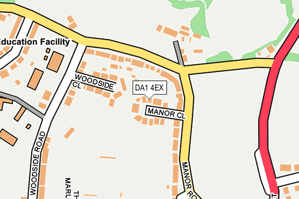 DA1 4EX map - OS OpenMap – Local (Ordnance Survey)