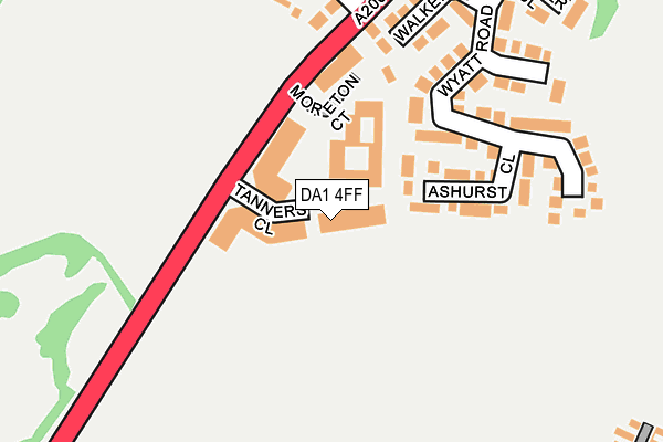 DA1 4FF map - OS OpenMap – Local (Ordnance Survey)