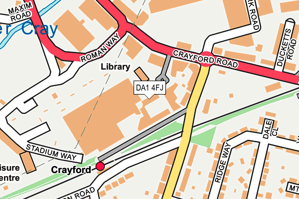 DA1 4FJ map - OS OpenMap – Local (Ordnance Survey)