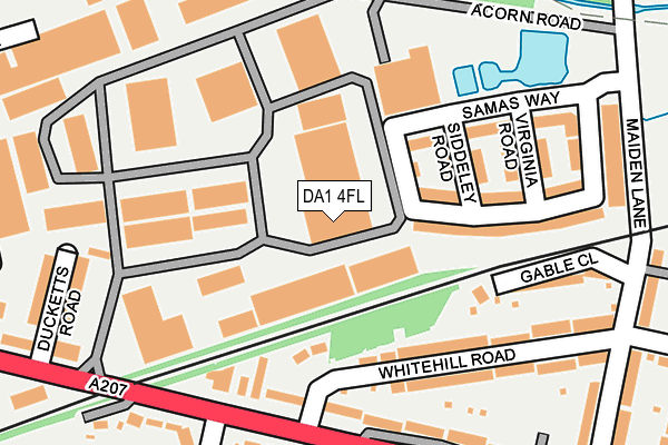 DA1 4FL map - OS OpenMap – Local (Ordnance Survey)