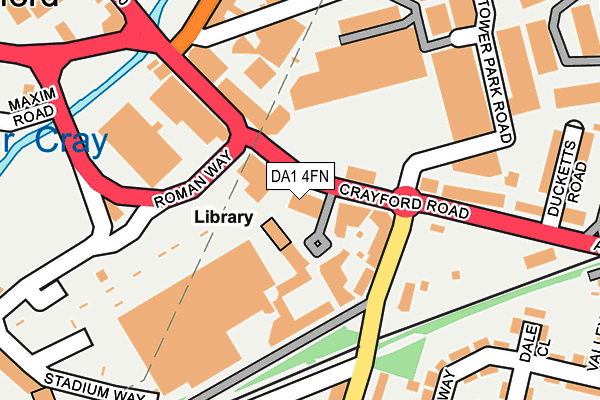 DA1 4FN map - OS OpenMap – Local (Ordnance Survey)