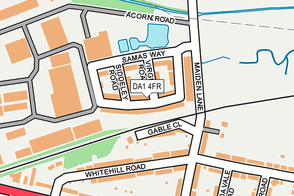 DA1 4FR map - OS OpenMap – Local (Ordnance Survey)