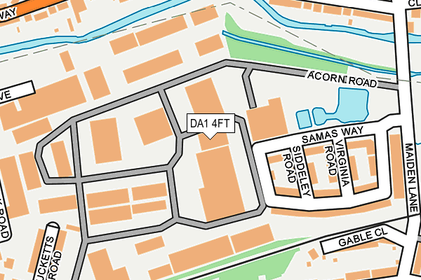 DA1 4FT map - OS OpenMap – Local (Ordnance Survey)