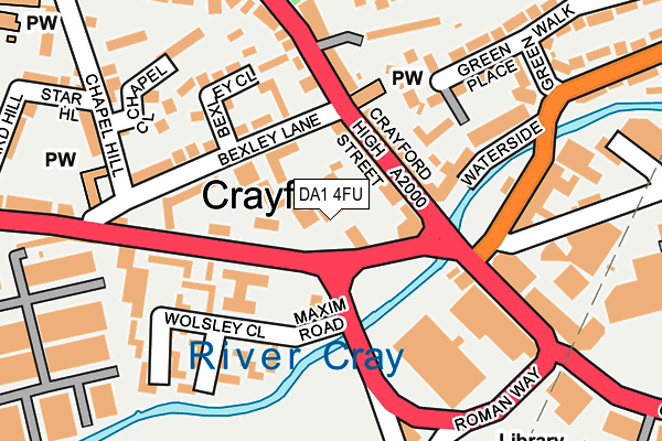 DA1 4FU map - OS OpenMap – Local (Ordnance Survey)