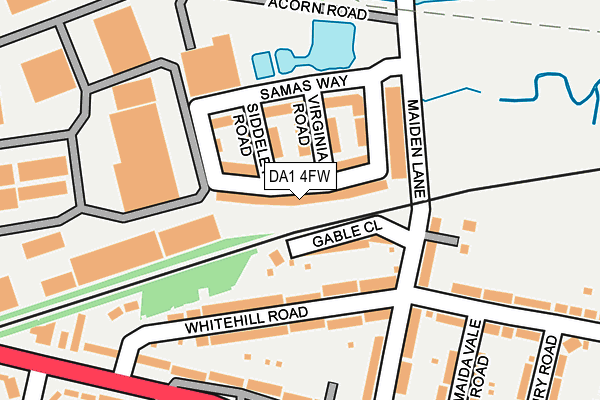DA1 4FW map - OS OpenMap – Local (Ordnance Survey)