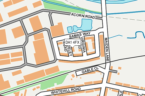 DA1 4FX map - OS OpenMap – Local (Ordnance Survey)