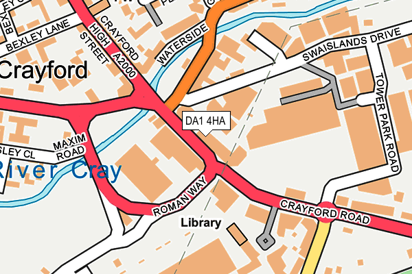 DA1 4HA map - OS OpenMap – Local (Ordnance Survey)
