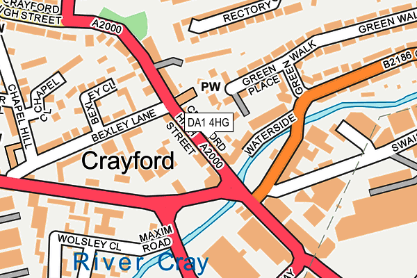 Map of SAVS BARBERS (CRAYFORD) LIMITED at local scale