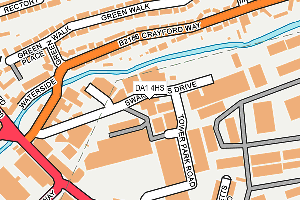 DA1 4HS map - OS OpenMap – Local (Ordnance Survey)