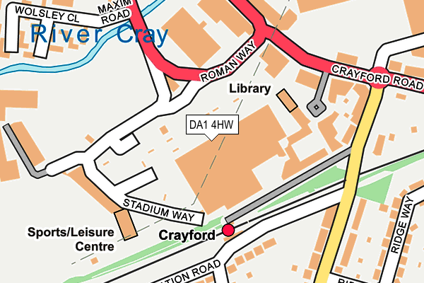 DA1 4HW map - OS OpenMap – Local (Ordnance Survey)