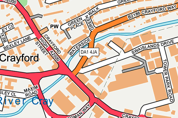 DA1 4JA map - OS OpenMap – Local (Ordnance Survey)