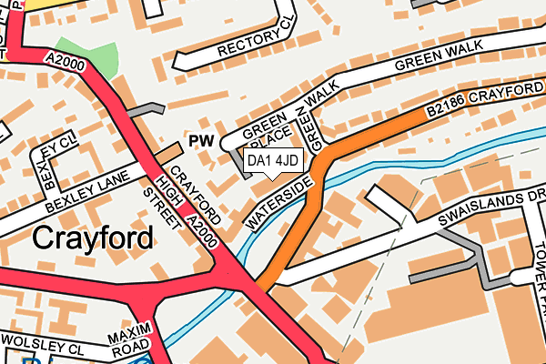 DA1 4JD map - OS OpenMap – Local (Ordnance Survey)