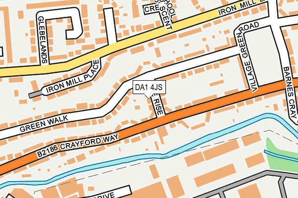 DA1 4JS map - OS OpenMap – Local (Ordnance Survey)