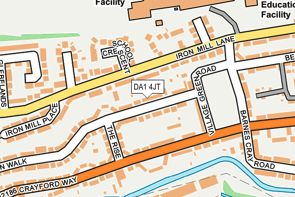 DA1 4JT map - OS OpenMap – Local (Ordnance Survey)